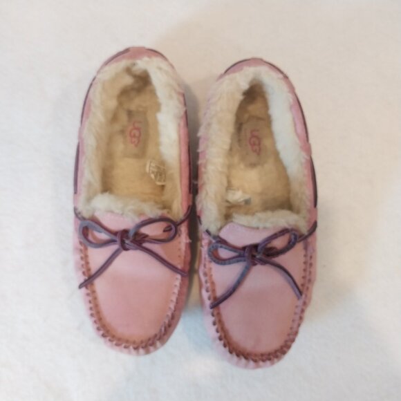 UGG Shoes Slippers Women 7 Pink Purple Dakota 5612 Comfort Shearling Fur Slip On - Picture 5 of 13